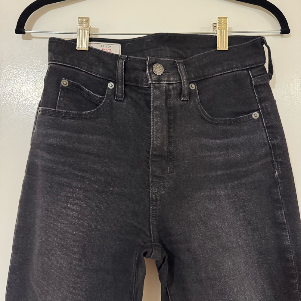 Gap 26 Black Kick Fit High Rise Jeans